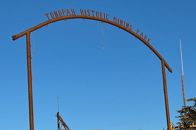 Ghosts of Tonopah Haunted History GPS/APP Smartphone guided Walking Tour outside - Entering The Old Mining Park Gates on Burro Avenue