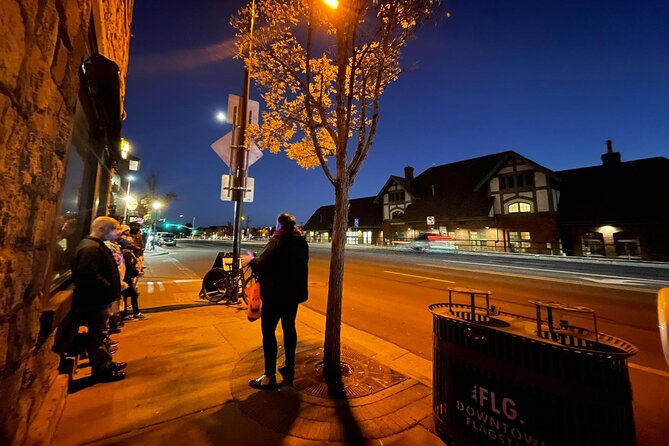 Mountain Town Of Madness, Original <em>Adult Only</em> Haunted Downtown Flagstaff Tour – Key things to know before you go’ /></p>
<ul>
<li><strong>Adult-only by design</strong>, so the vibe stays geared to grown-up spooky without kids in the group</li>
<li><strong>Small groups (max 18)</strong>, which usually means the guide can keep eye contact and control the pacing</li>
<li><strong>A short, flat-ish route</strong> at roughly 1 mile, good for an easy night out on foot</li>
<li><strong>Multiple downtown stops</strong>, including theatres, hotels, and a shop tied to recent paranormal chatter</li>
<li><strong>No entry into haunted buildings</strong>, so it’s a guided walk with stories, not a crawl inside old rooms</li>
<li><strong>Strong guide impact</strong>—names that come up often include Stephen the Heathen, Michelle, Rebel, and Steve</li>
</ul>
<h2 id="why-this-adult-only-haunted-walk-hits-differently-in-flagstaff">Why this adult-only haunted walk hits differently in Flagstaff</h2>
<p><img width="669" height="446" decoding="async" src=