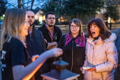 Philly Ghosts Boos and Booze Haunted Pub Crawl - Independence Beer Garden and Independence Hall: patriot spirits and cold air