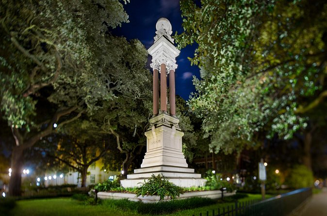 Savannah America's Most Haunted City® Walking Ghost Tour - Wright Square, Gordon Monument, and Tomochichi’s Rock