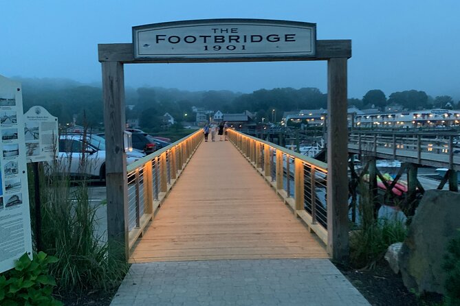 Spooks and Spirits Walking Ghost Tour of Boothbay Harbor - Entering at the Boothbay Harbor Footbridge (the view sets the mood)