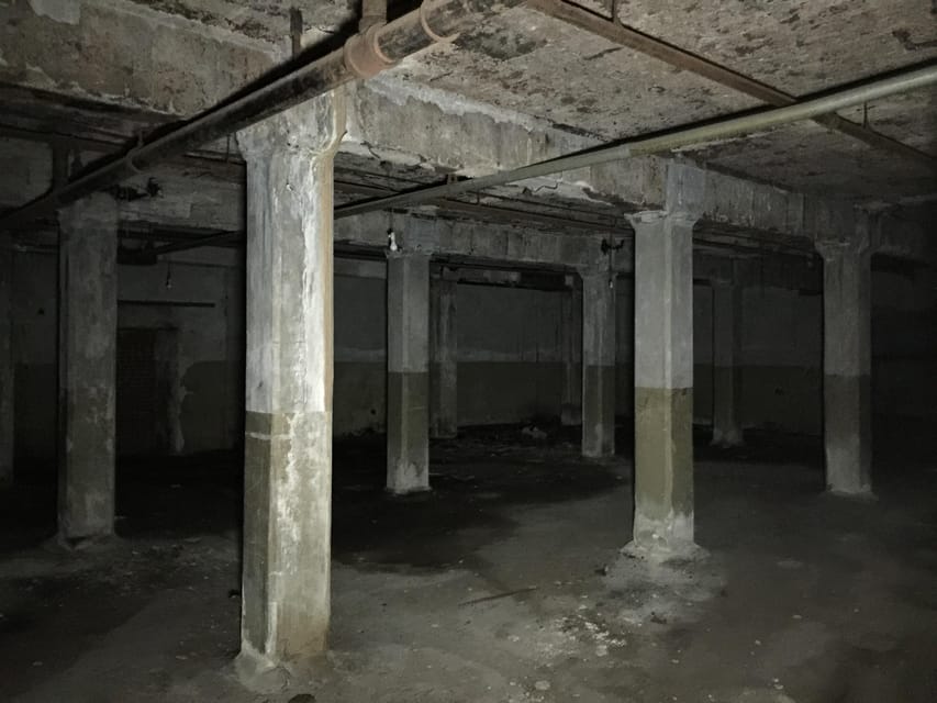 St. Louis: Lemp Haunted Neighborhood Ghost Tour - The long interior stop: Lemp Brewery Bottle Works basements and the serial-killer story