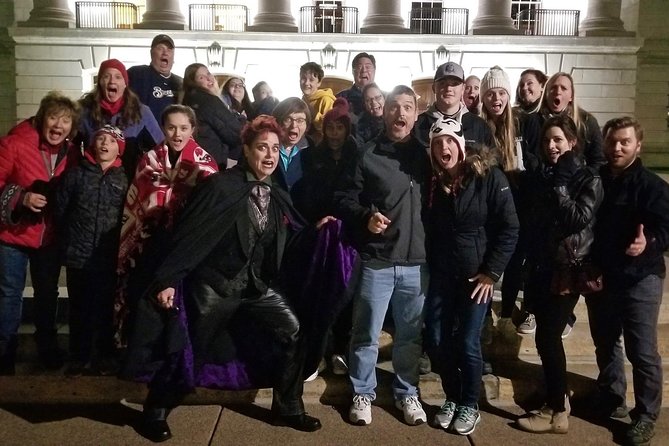 The Original Madison Ghost Walk - Capitol Square - Stop 5 and 6: Tempest Oyster Bar UFO-cult rumors and the Municipal Building light sphere